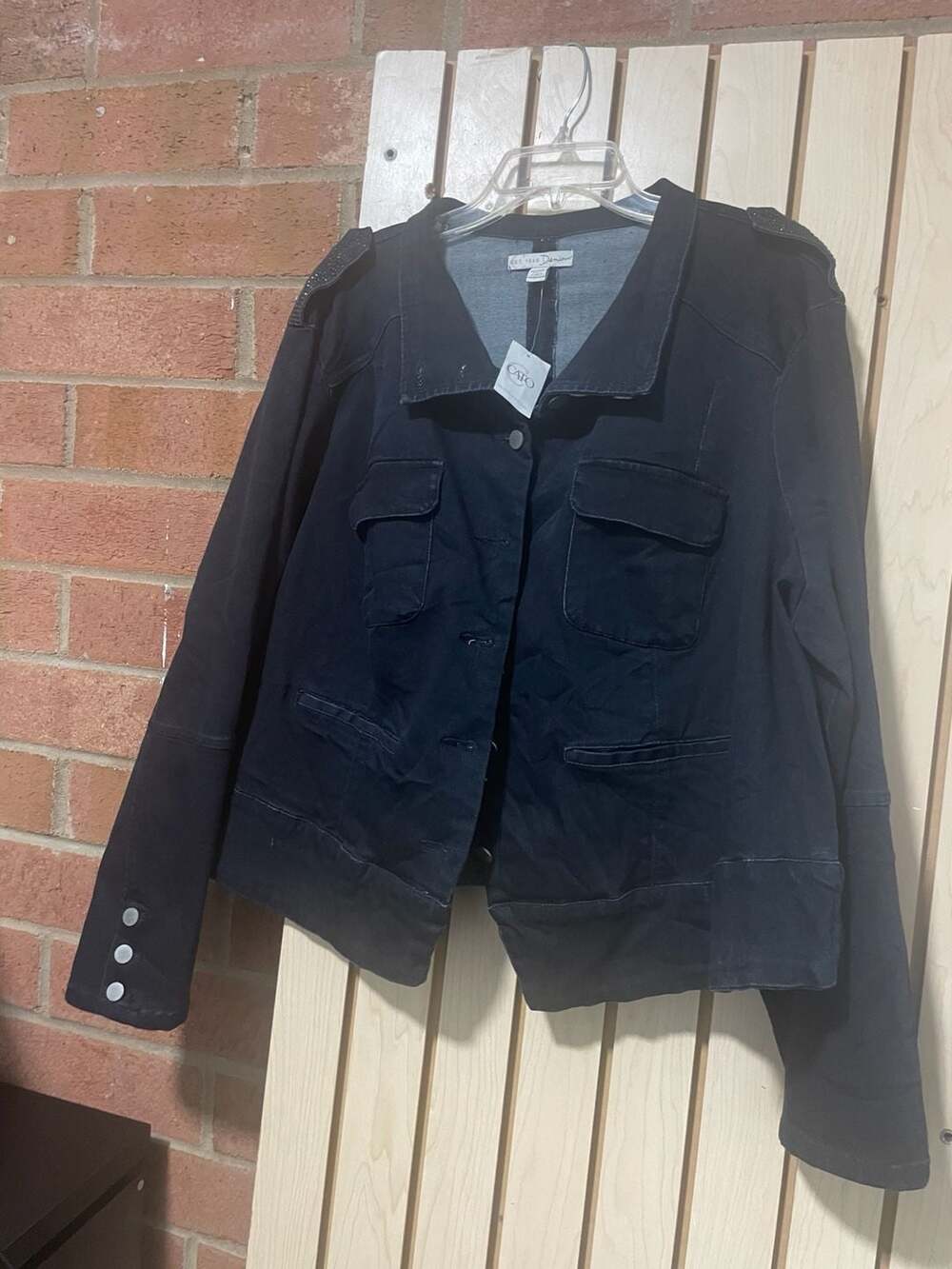 Cato Est. 1946 Denim Jacket Black Size 26/28W